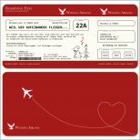 Spektakulär Einladungskarten Zur Hochzeit Als Flugticket – Rot