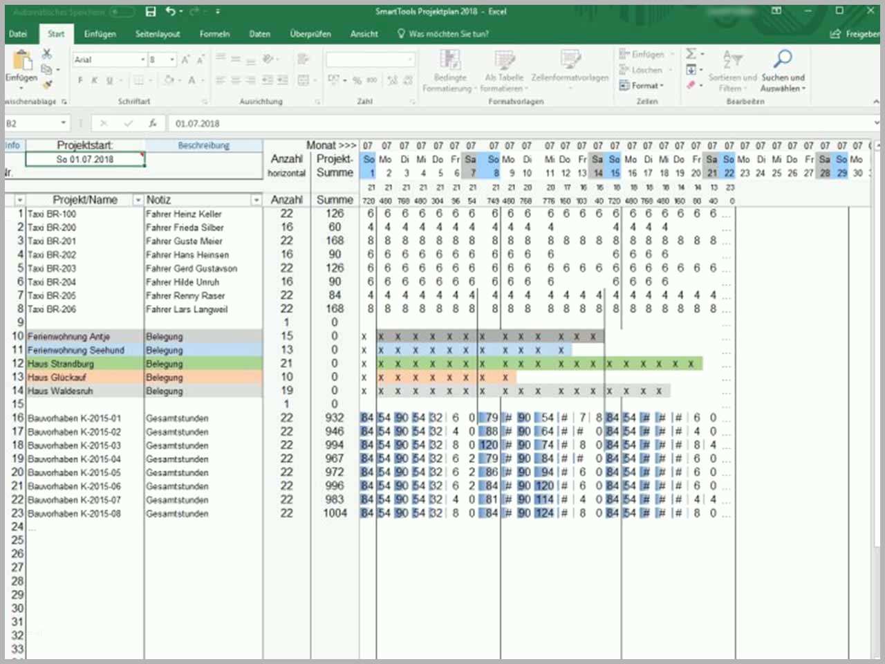 Spektakulär Smarttools Excel Projektplan 2018 Projektmanagement Freeware