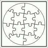 Überraschen White Line Puzzle Kreis Zum Selbst Bemalen 6 Stück Von