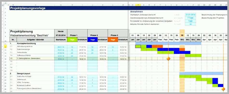 Ungewöhnlich 11 Excel Projektplan Vorlage Kostenlos Vorlagen123