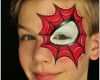 Ungewöhnlich Kinderschminken Jungen Motive Spinne Rot Makeup Fasching