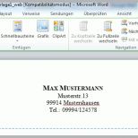 Ungewöhnlich Microsoft Word – Briefkopf Briefvorlage Erstellen Und