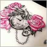 Ungewöhnlich Tattoo Clock Dove Roses Taschenuhr Rosen Taube Wunderschön