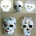 Ungewöhnlich Vorlage Maske Wunderbar Basteln Mit Pappmache Zu Halloween
