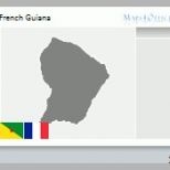Unglaublich Französisch Guayana Karte Powerpoint Vorlage Vektor Landkarte