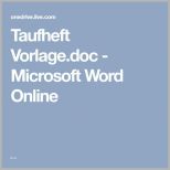Unglaublich Taufheft Vorlagec Microsoft Word Line