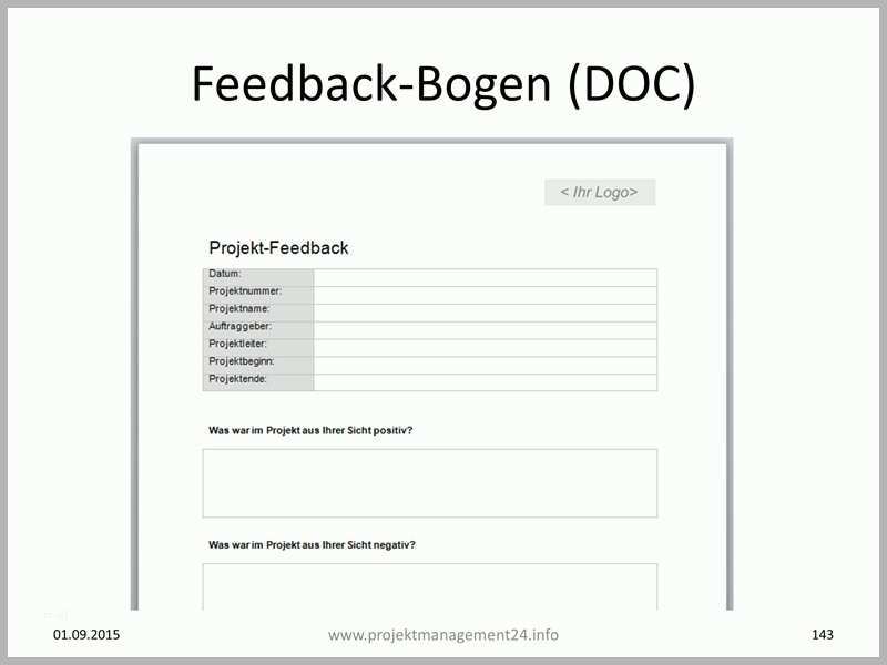 feedback vom projektteam einfordern mit feedback bogen als word vorlage zum