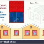 Unvergesslich Haus Vorlage Mit solarmodul Kollektoren Auf Dem Dach