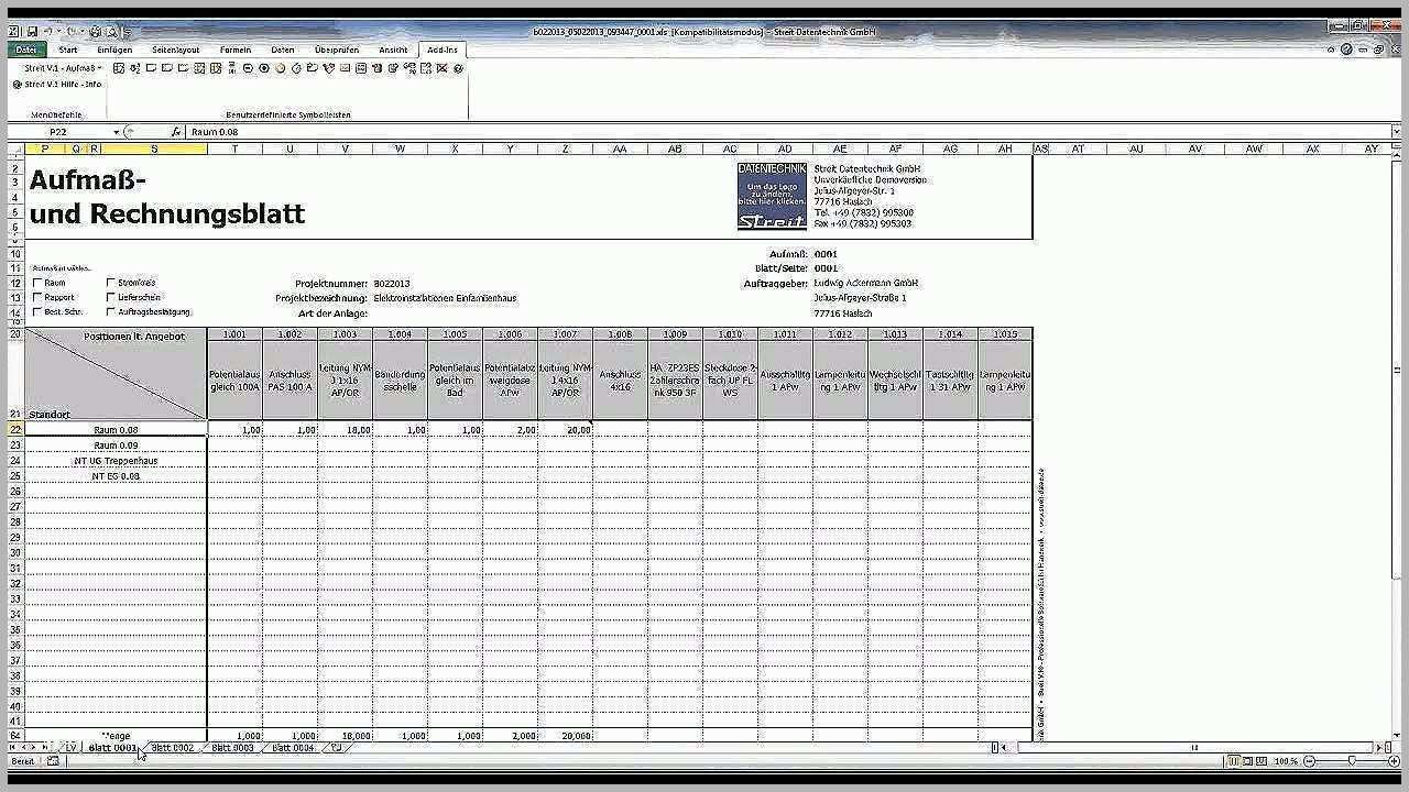 Unvergleichlich Aufmaß Vorlage Excel – Karimdarwish
