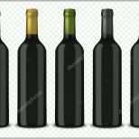Unvergleichlich Set 5 Realistische Vektor Schwarzen Flaschen Wein Ohne