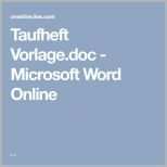 Unvergleichlich Taufheft Vorlagec Microsoft Word Line Taufe