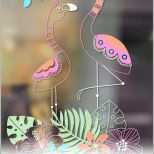 Wunderbar Freebie Vorlage Für Ein Fensterbild Mit Flamingo Doro