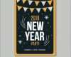 Wunderbar Schwarz Und Golden Neujahr Party Poster Vorlage