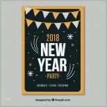 Wunderbar Schwarz Und Golden Neujahr Party Poster Vorlage