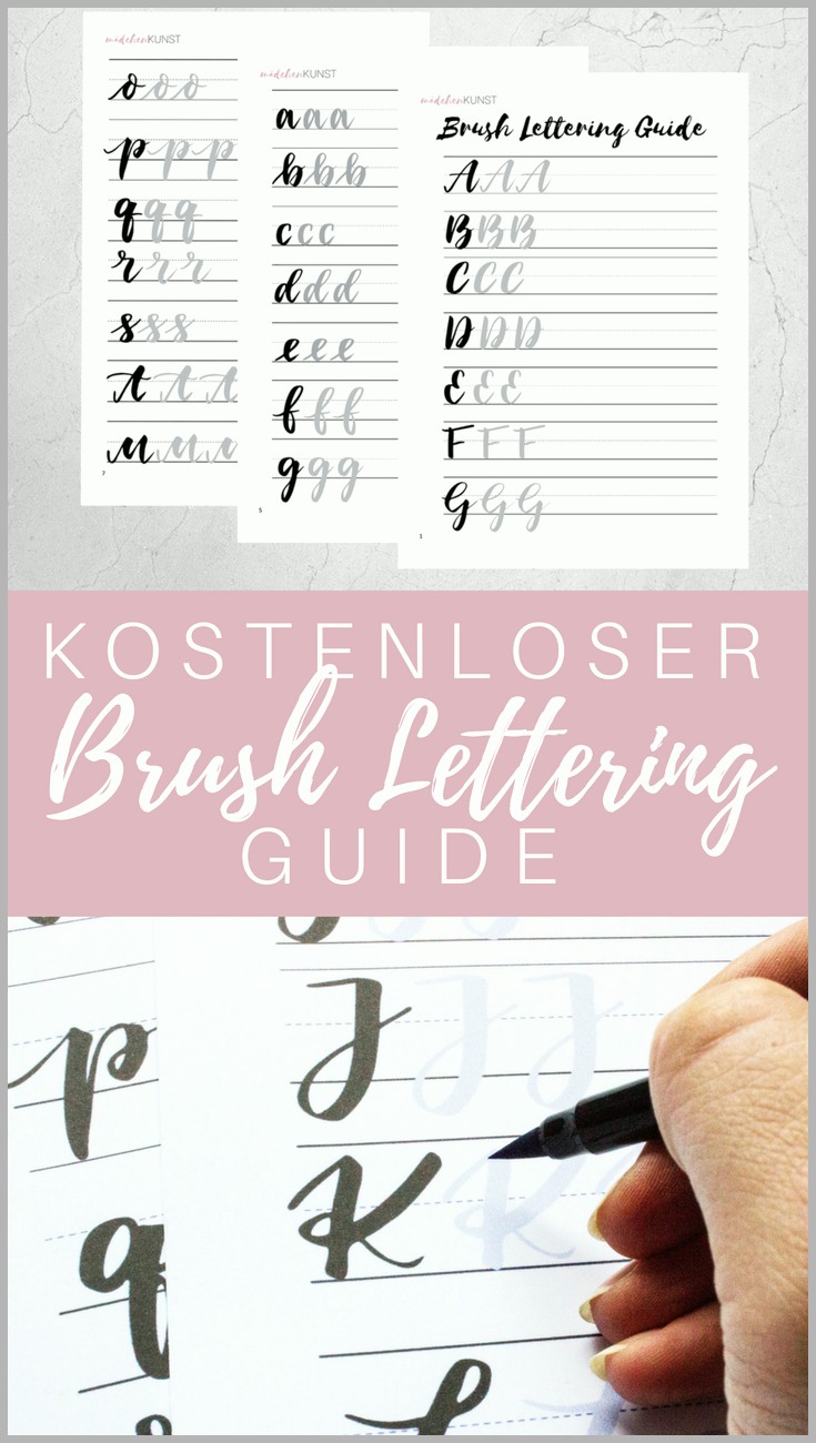 Wunderschönen Kostenloser Brush Lettering Guide Zum Downloaden Und